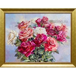 Картина маслом "Розы" Артемис