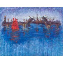 Картина маслом «Белые ночи. За мечтой» Чудная (без рамы)