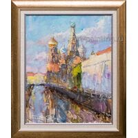 Картина маслом "Спас-на-Крови" Сухоплюев