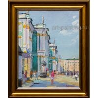 Картина маслом "Тёплый ветерок на Дворцовой площади" Некрасов