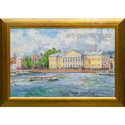 Картина маслом "Большая Нева" Русанов