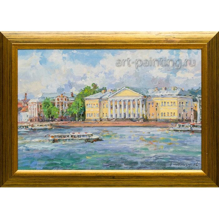 Картина маслом "Большая Нева" Русанов