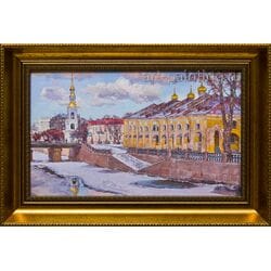 Картина маслом "Зима в Питере" Глухов
