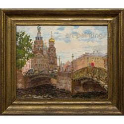 Картина маслом "У Спаса-на-Крови" Ильин Картина маслом "У Спаса-на-Крови" Ильин