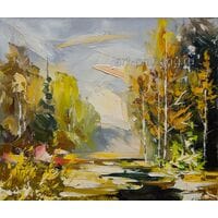 Картина маслом "Осень" Хонков