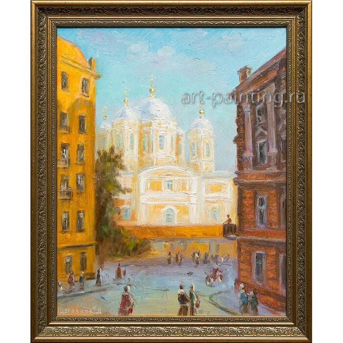 Картина маслом "Владимирский храм" Щербаков