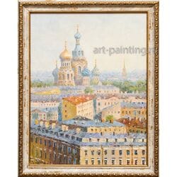 Картина маслом "Вид на Спас" Туляев Картина маслом "Вид на Спас" Туляев