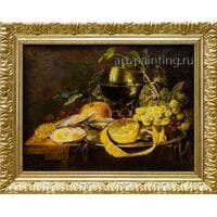 Картина маслом "Натюрморт с лимонами" Парамонова