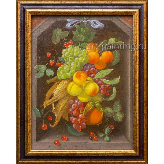 Картина маслом "Натюрморт с фруктами и кукурузой" Леснов Картина маслом "Натюрморт с фруктами и кукурузой" Леснов
