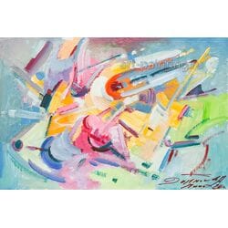 Картина маслом "Космическая головоломка"  Долматов