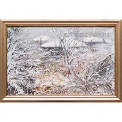 Картина маслом "Зимние сумерки" Аксенова