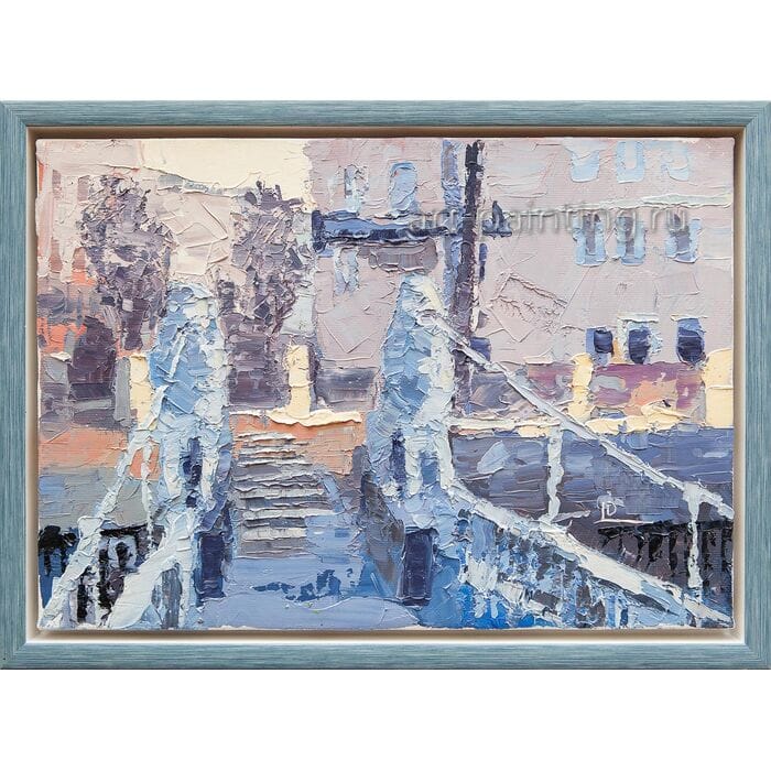 Картина маслом "Львиный мост" Лопушанский