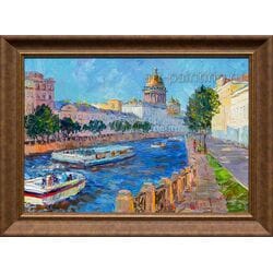 Картина маслом "Река Мойка. Вид на Исаакий" Шиханов