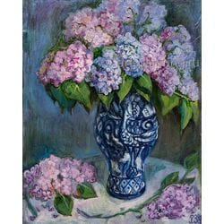 Картина маслом "Крупная сирень" Зайнутдинова
