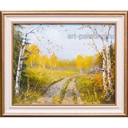 Картина маслом "Лесные тропки" Селенских