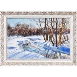 Картина маслом "Зимний пейзаж" Музалевская